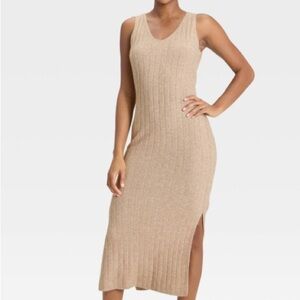Universal Thread,Cozy Soft Knit Sweater Dress. in beige/tan